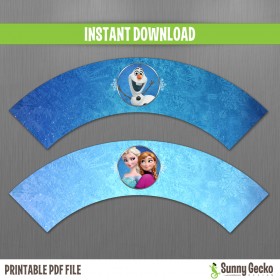 Frozen Birthday Cupcake Wrappers